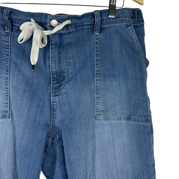 JUDY BLUE 18W Plus Size Stretch Denim Jeans Elastic Drawstring Waist band Taper - Picture 3 of 5